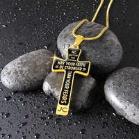 Load image into Gallery viewer, May your faith be stronger - Graphic Cross - JustFamilyThings
