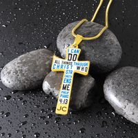 Load image into Gallery viewer, I can do all things through Christ - Graphic Cross - JustFamilyThings
