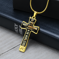 Load image into Gallery viewer, My dad has the most awesome daughter - Graphic Cross - JustFamilyThings

