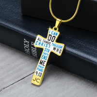 Load image into Gallery viewer, I can do all things through Christ - Graphic Cross - JustFamilyThings
