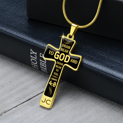 Draw near to God and draw near to you - Graphic Cross - JustFamilyThings