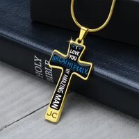 Load image into Gallery viewer, I love you breathlessly - Graphic Cross - JustFamilyThings
