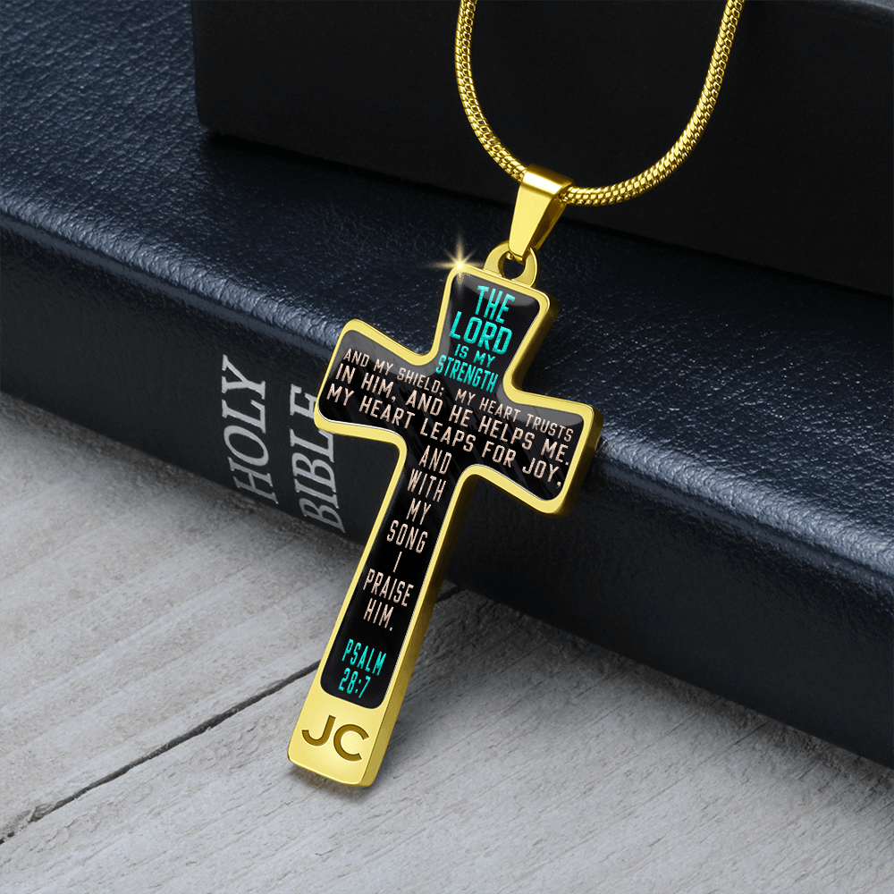 The Lord is my strength - Graphic Cross - JustFamilyThings