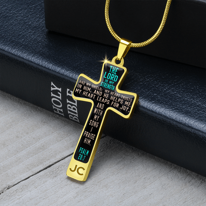 The Lord is my strength - Graphic Cross - JustFamilyThings