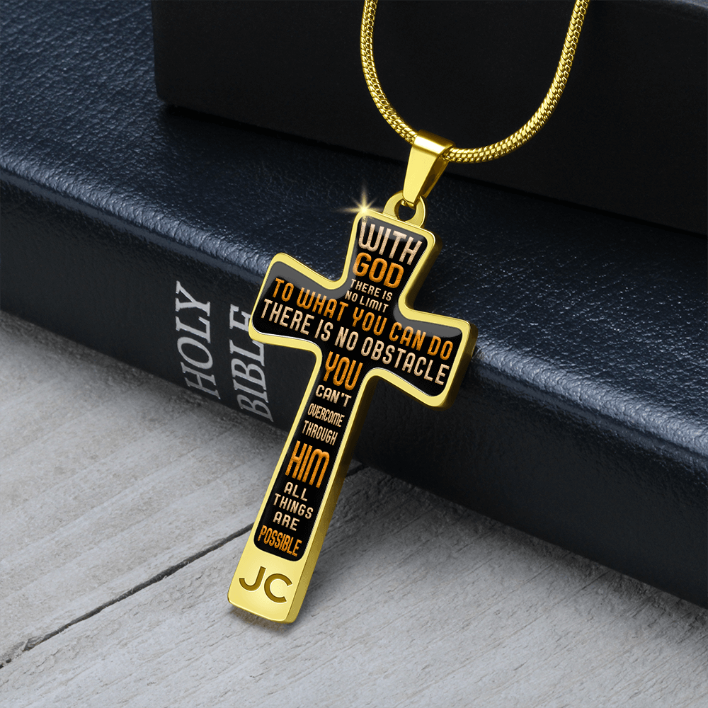 With God - Graphic Cross - JustFamilyThings
