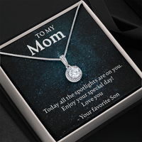 Load image into Gallery viewer, To my mom from son, spotlights - Eternal Hope Necklace - JustFamilyThings
