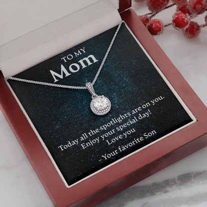 To my mom from son, spotlights - Eternal Hope Necklace - JustFamilyThings