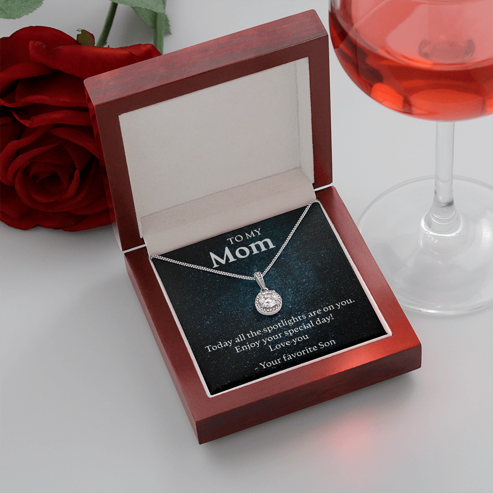 To my mom from son, spotlights - Eternal Hope Necklace - JustFamilyThings