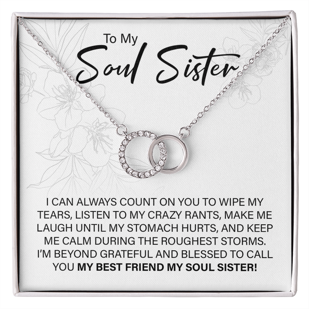 To My Soul Sister - Interlocking Circle Necklace - JustFamilyThings