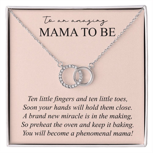To An Amazing Mama To Be - Interlocking Circle Necklace - JustFamilyThings