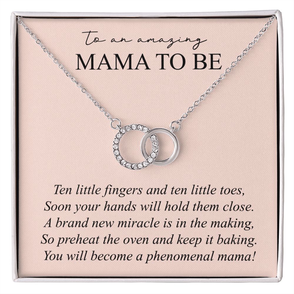 To An Amazing Mama To Be - Interlocking Circle Necklace - JustFamilyThings