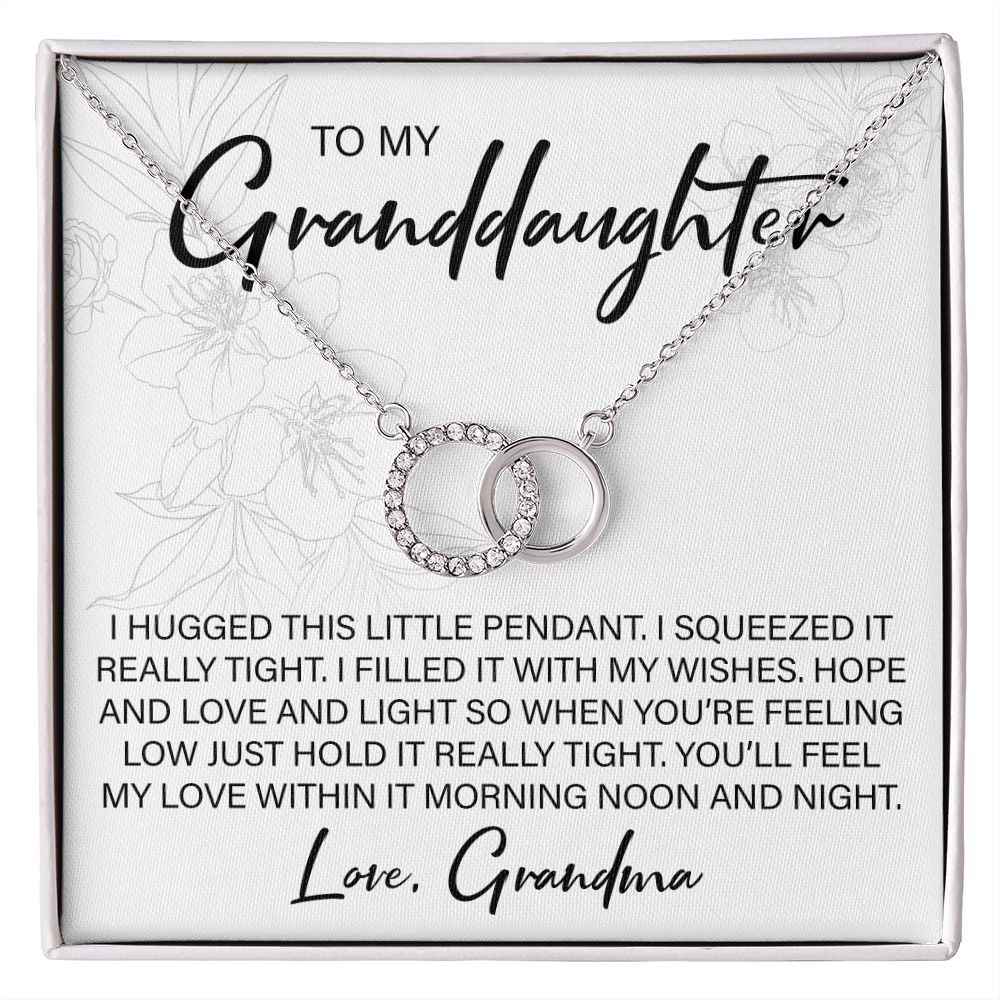 To My Granddaughter - Interlocking Circle Necklace - JustFamilyThings
