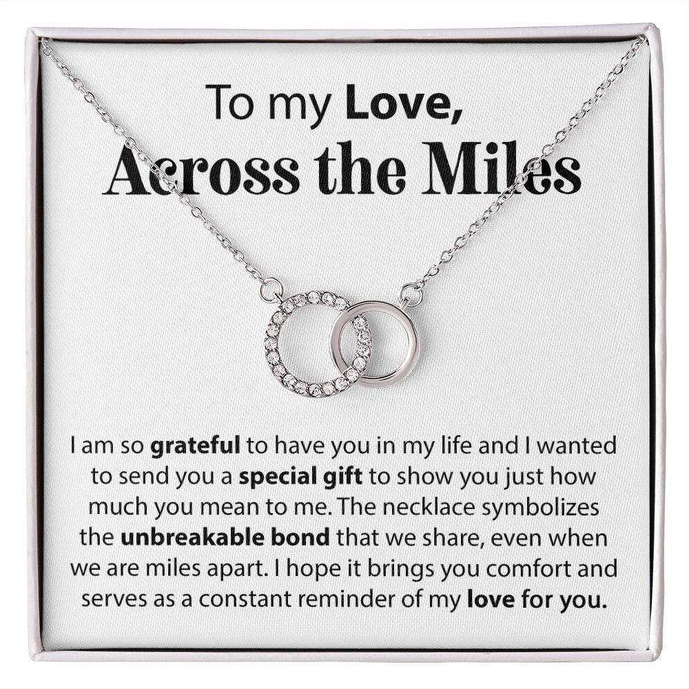 To My Love Across The Miles - Interlocking Circle Necklace - JustFamilyThings