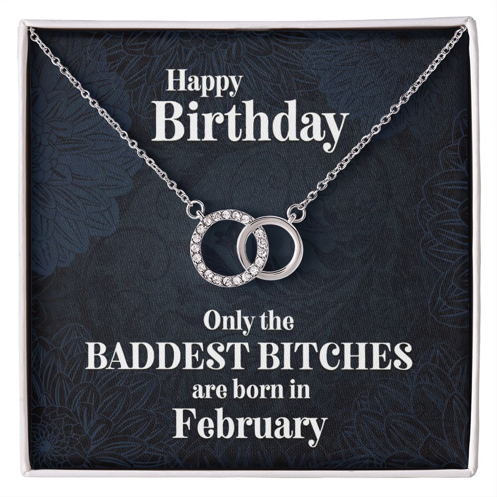 Happy Birthday - Bitches - Interlocking Circle Necklace - JustFamilyThings