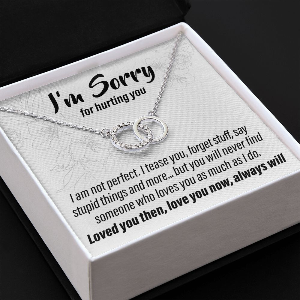 Im Sorry, I'm Not Perfect - Interlocking Circle Necklace - JustFamilyThings