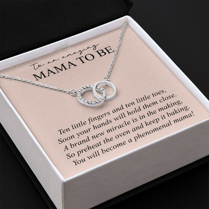 To An Amazing Mama To Be - Interlocking Circle Necklace - JustFamilyThings