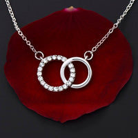 Load image into Gallery viewer, To My Beautiful Soulmate - I May Not Be The Perfect Man - Interlocking Circle Necklace
