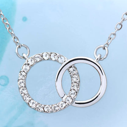 To My Granddaughter - Interlocking Circle Necklace - JustFamilyThings
