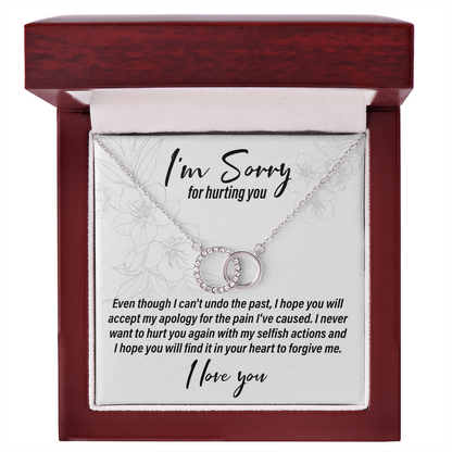 I'm Sorry For Hurting You - Interlocking Circle Necklace - JustFamilyThings