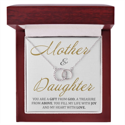 Mother and Daughter - Interlocking Circle Necklace - JustFamilyThings