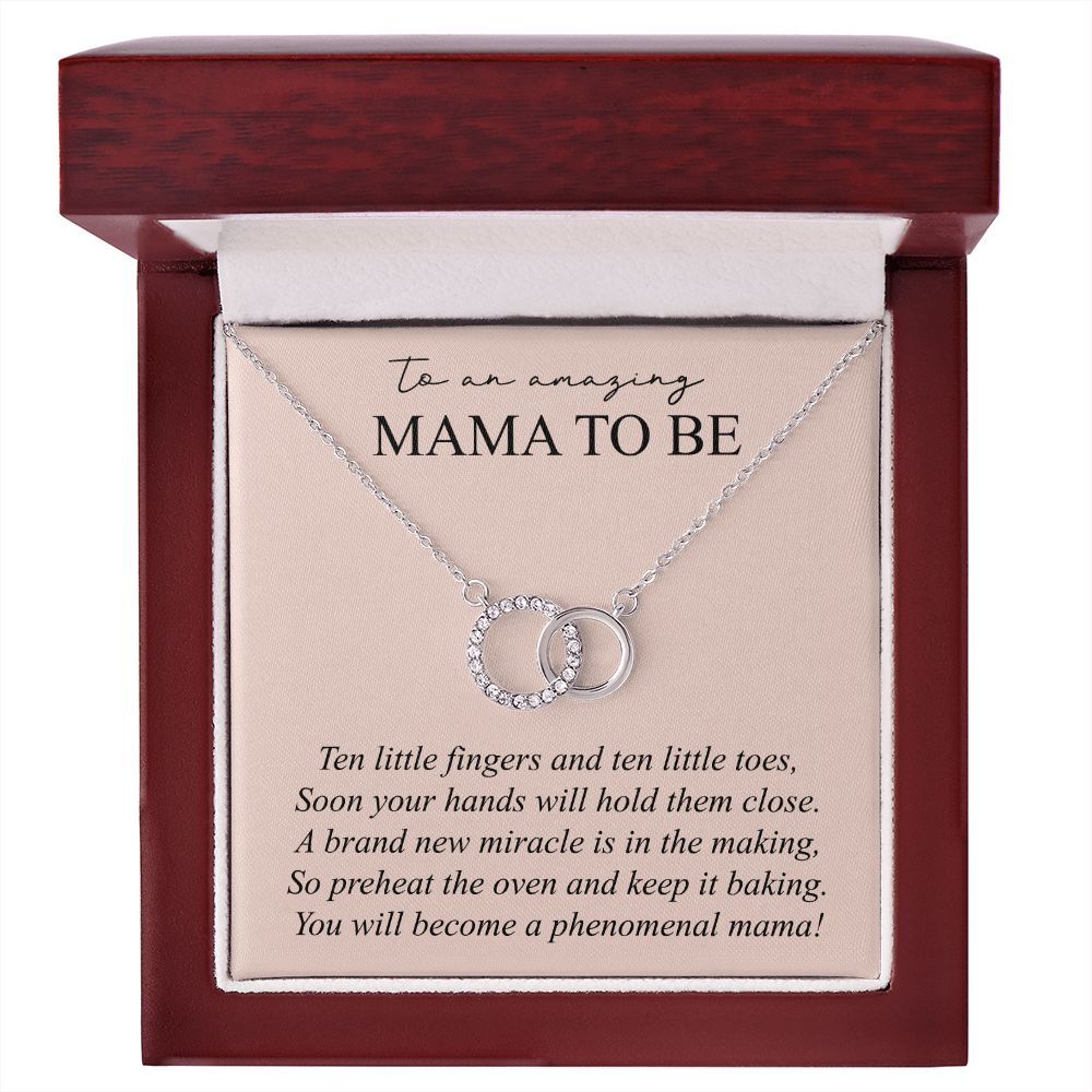 To An Amazing Mama To Be - Interlocking Circle Necklace - JustFamilyThings