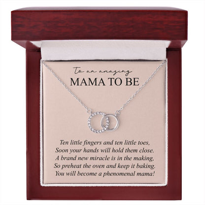 To An Amazing Mama To Be - Interlocking Circle Necklace - JustFamilyThings