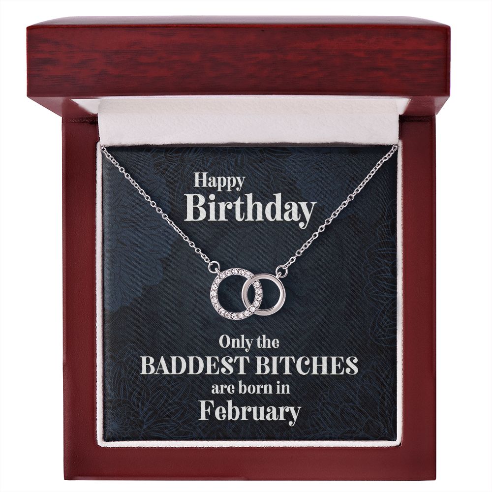 Happy Birthday - Bitches - Interlocking Circle Necklace - JustFamilyThings