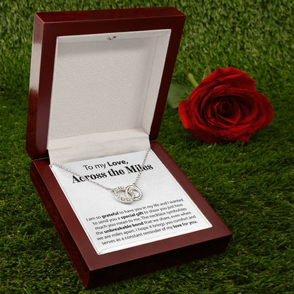 To My Love Across The Miles - Interlocking Circle Necklace - JustFamilyThings