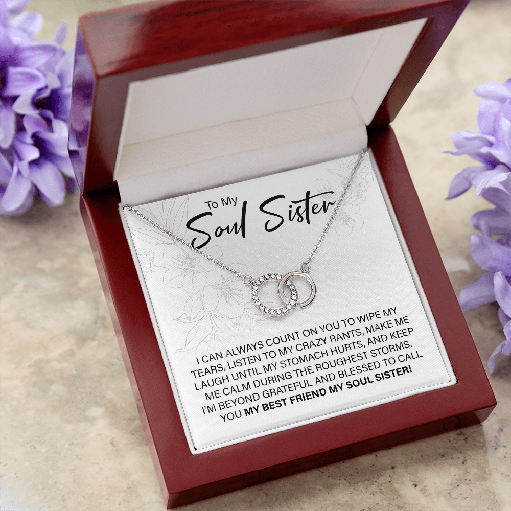 To My Soul Sister - Interlocking Circle Necklace - JustFamilyThings
