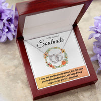 Load image into Gallery viewer, To My Beautiful Soulmate - I May Not Be The Perfect Man - Interlocking Circle Necklace
