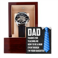 From Daughter To Dad - Funny Dad Gift - Openwork Watch - JustFamilyThings