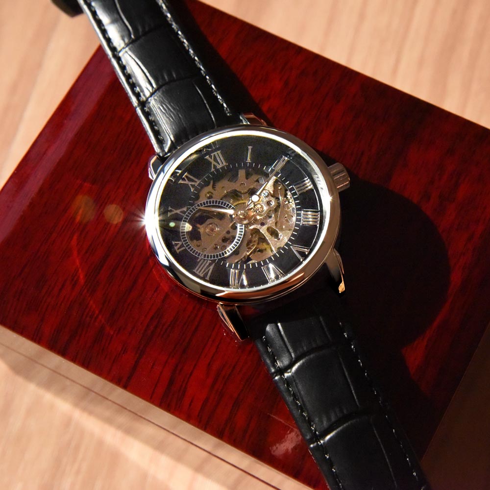 Gift For Dad - Reminding Dad Of Father's Day - Openwork Watch - JustFamilyThings