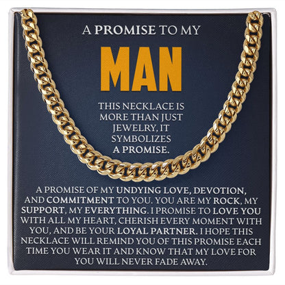 A Promise To My Man - Link Chain - JustFamilyThings