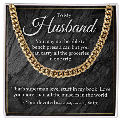 To My Husband - Superman Level Stuff - Link Chain - JustFamilyThings