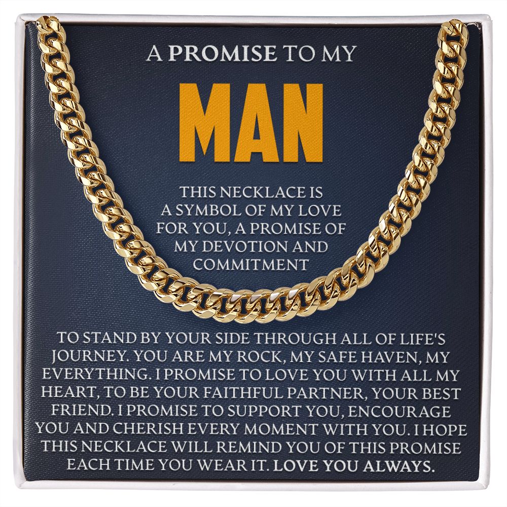 To My Man - I Promise To Stand By Your Side - Link Chain - JustFamilyThings