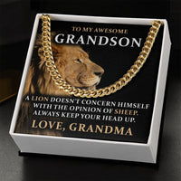 Load image into Gallery viewer, To My Grandson, From Grandma - Link Chain - JustFamilyThings
