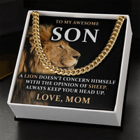 Load image into Gallery viewer, To My Son, From Mom - Link Chain - JustFamilyThings
