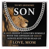 Load image into Gallery viewer, To My Son, From Mom - Link Chain - JustFamilyThings
