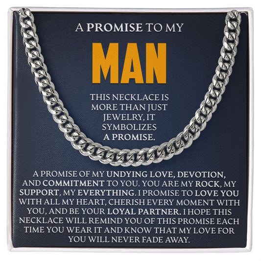 A Promise To My Man - Link Chain - JustFamilyThings
