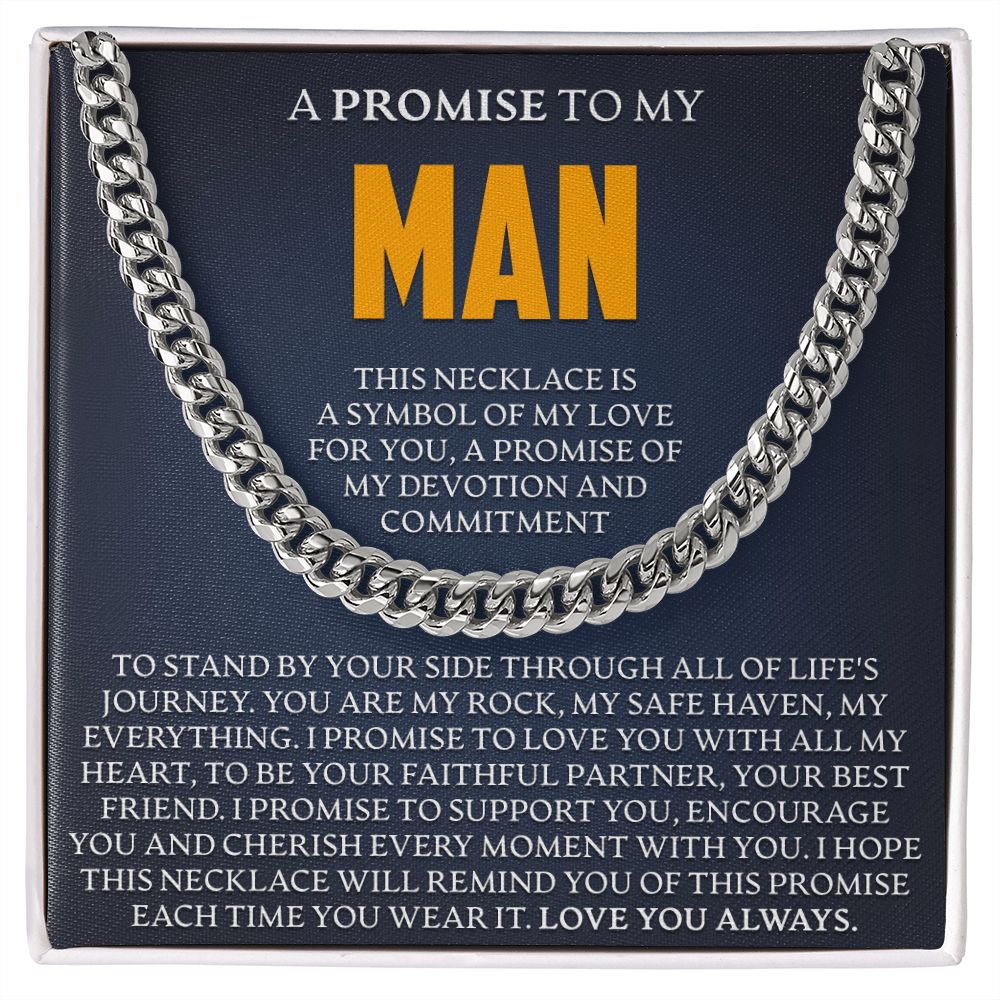 To My Man - I Promise To Stand By Your Side - Link Chain - JustFamilyThings