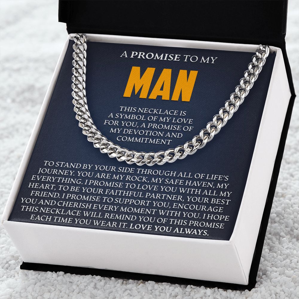 To My Man - I Promise To Stand By Your Side - Link Chain - JustFamilyThings