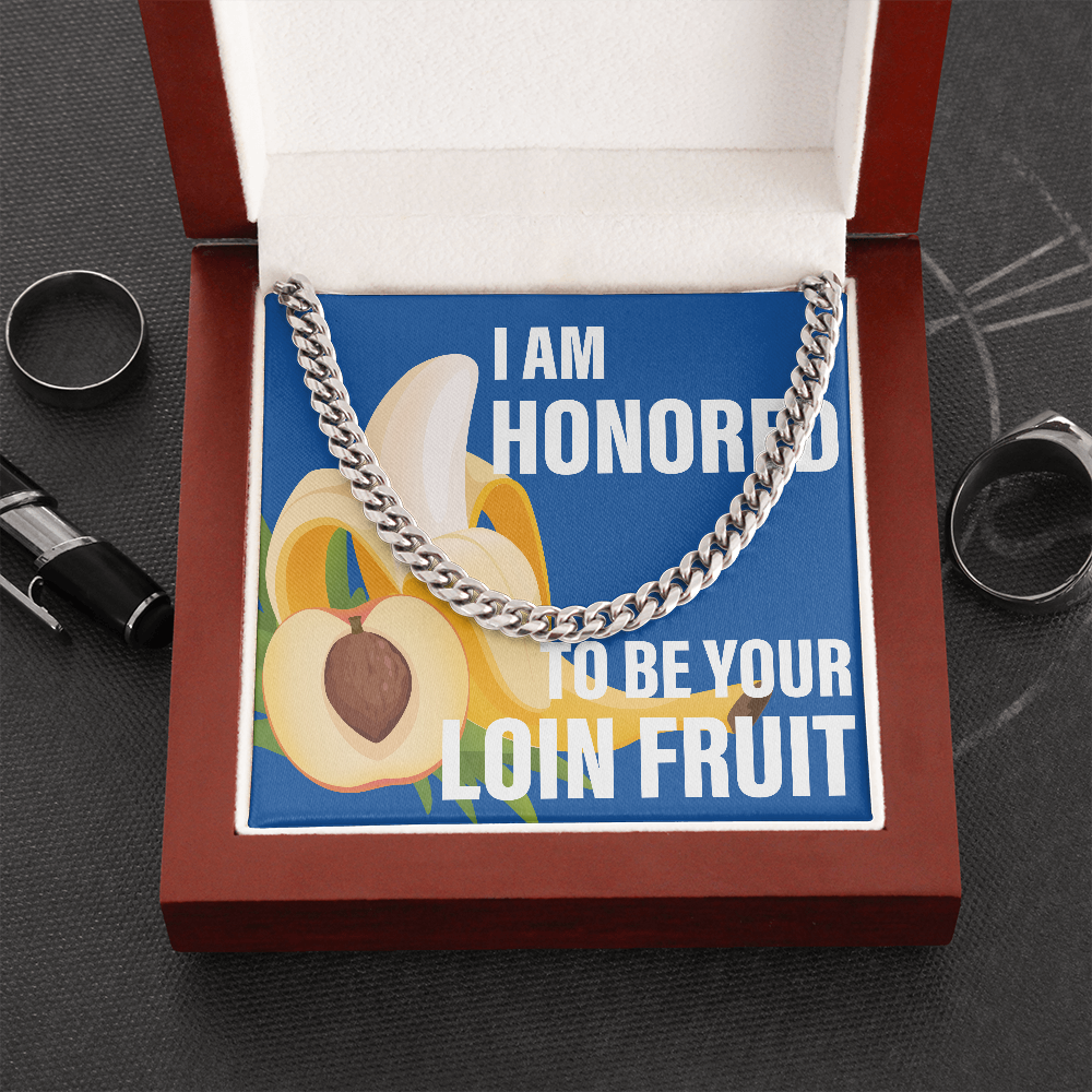 Loin Fruit Blue - Thick Link Chain - JustFamilyThings
