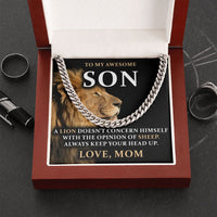 Load image into Gallery viewer, To My Son, From Mom - Link Chain - JustFamilyThings
