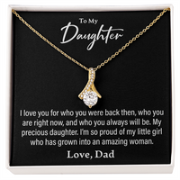Load image into Gallery viewer, To My Daughter, From Dad - Alluring Beauty Necklace - JustFamilyThings
