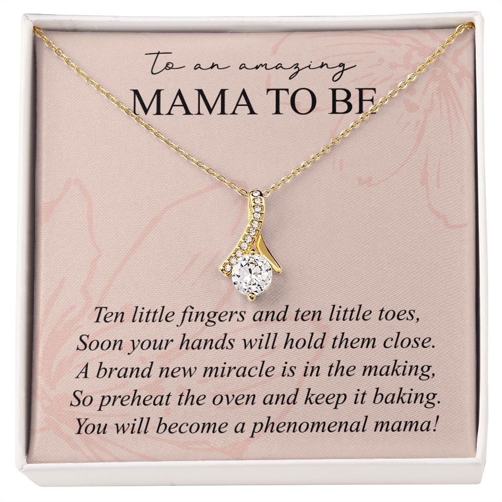 To An Amazing Mama To Be - Alluring Beauty Necklace - JustFamilyThings