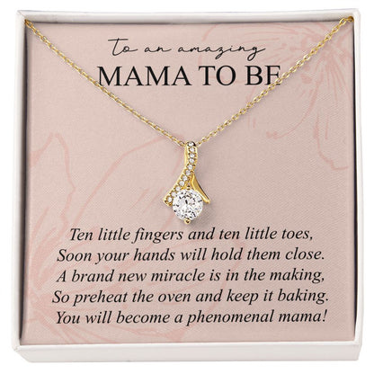 To An Amazing Mama To Be - Alluring Beauty Necklace - JustFamilyThings