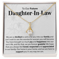Load image into Gallery viewer, To Our Future Daughter In Law - We Are So Thrilled To Welcome You - Alluring Beauty Necklace - JustFamilyThings

