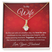 Load image into Gallery viewer, To My Wife - As The Sun Sets - Alluring Beauty Necklace - JustFamilyThings

