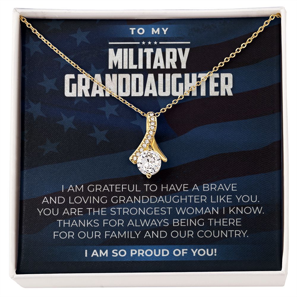 Military Granddaughter - Alluring Beauty Necklace - JustFamilyThings