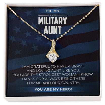 Military Aunt - Alluring Beauty Necklace - JustFamilyThings